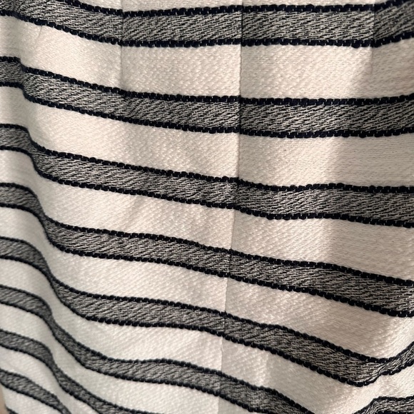 CALVIN Klein Skirt White Black Striped Pencil Knee Length - Picture 4 of 8